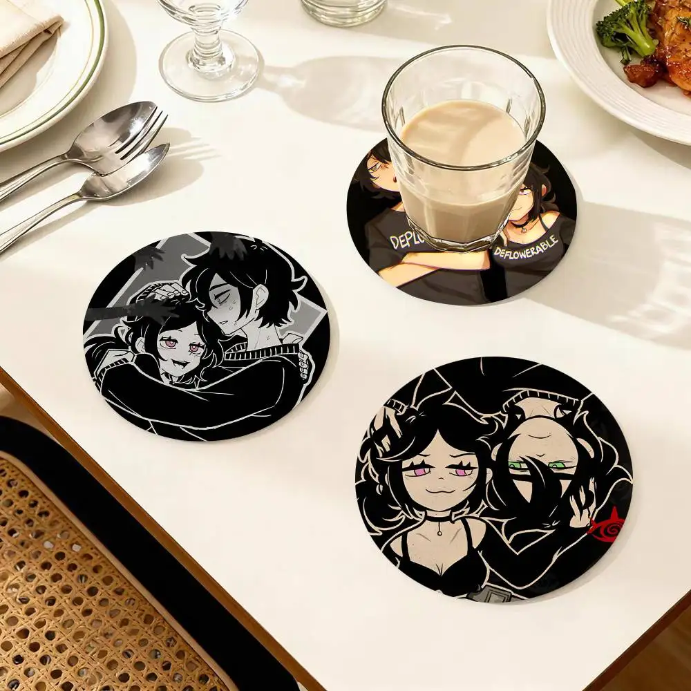 Game The Coffin Of Andy And Leyley Round Wooden Coasters Suitable For Restaurants And Coffee Home Gift Choice Holidays