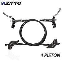 ZTTO MTB 4 Piston Hydraulic Disc Brake E-bike Oil Pressure Brakes AM Enduro DH Bike Brakes C900 Team Metal Pads Mineral Oil