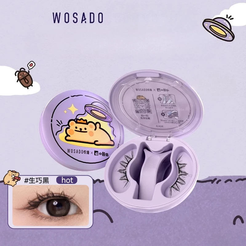 wosado-bハイエンド磁気まつげ拡大目接着剤不要再利用可能な磁気つけまつげクリップピンセット接着剤不要
