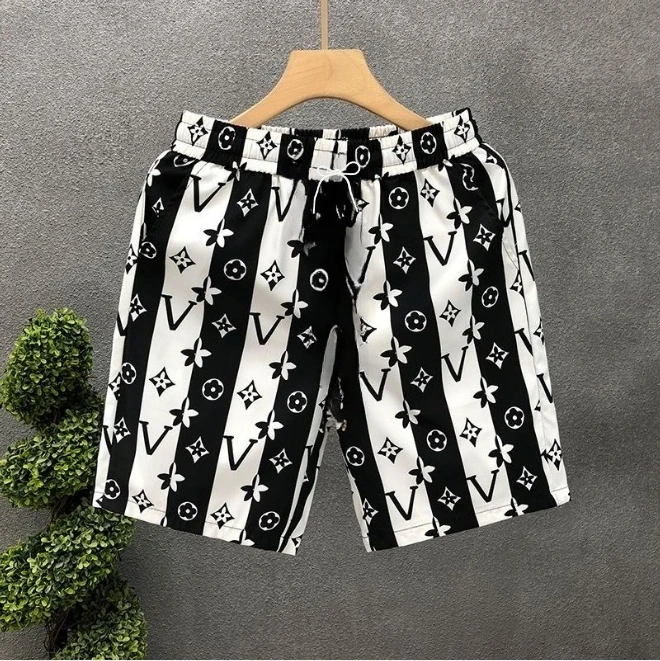 

Летние мужские модные шорты, модные брендовые персонализированные легкие роскошные свободные пляжные брюки в стиле хип-хоп, красивые универсальные брюки