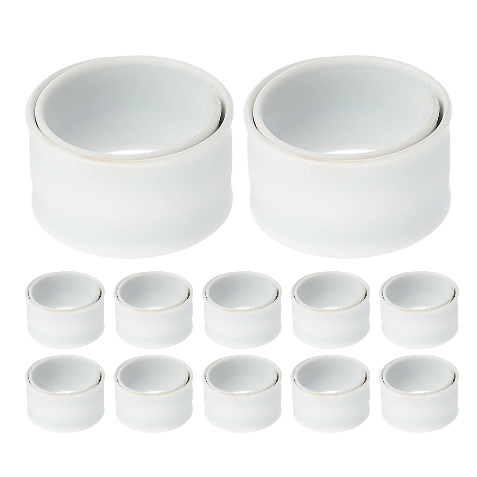 20 قطعة من أساور صفعة السيليكون للأطفال، أساور معصم بيضاء فارغة للحرف اليدوية وحفلات المدرسة وعيد الميلاد والهالوين #1