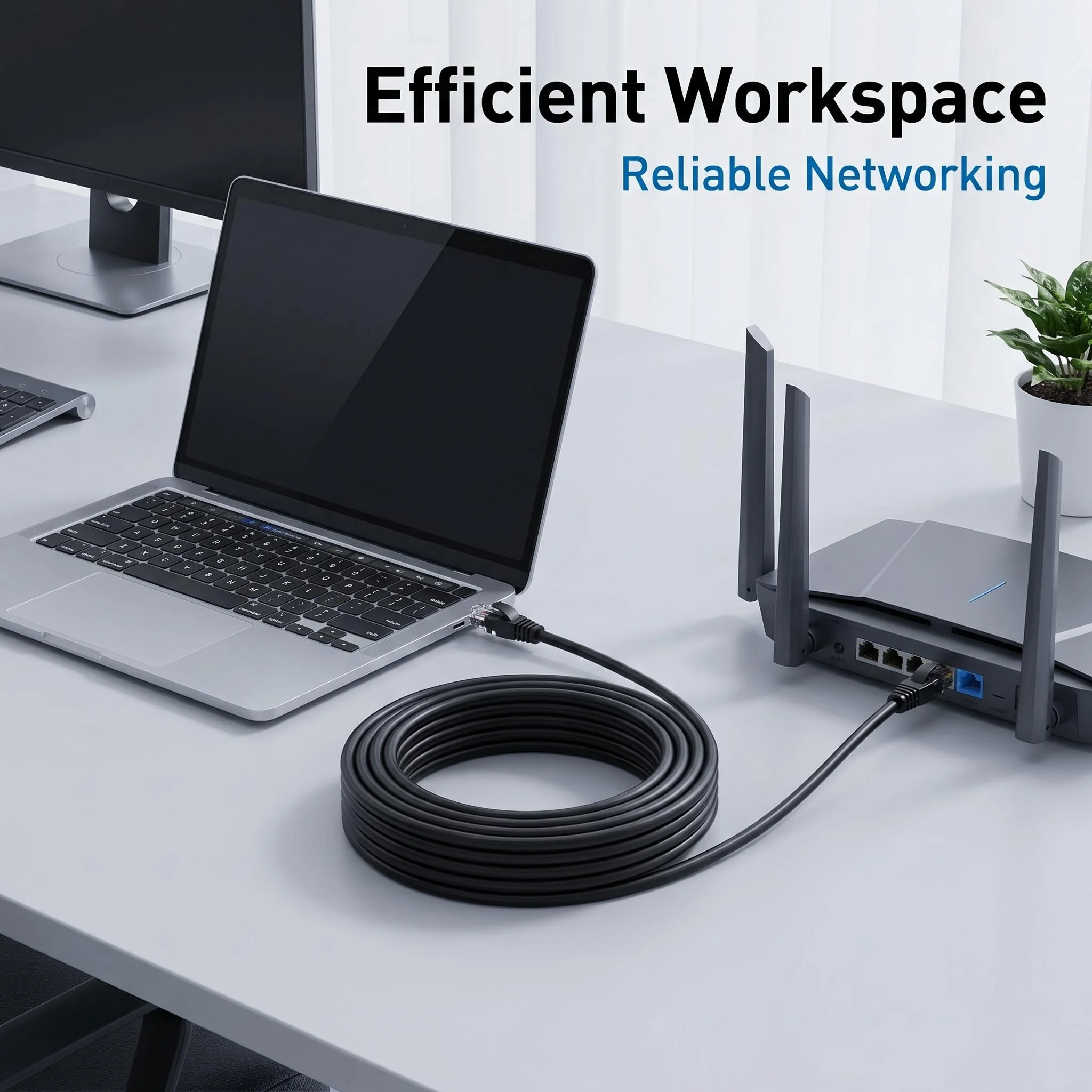 Cat 6 이더넷 케이블 1000Mbps 고속 기가비트 RJ45 LAN 네트워크 코드 - 안정적인 전송을 위한 내구성이 뛰어난 두꺼운 재킷