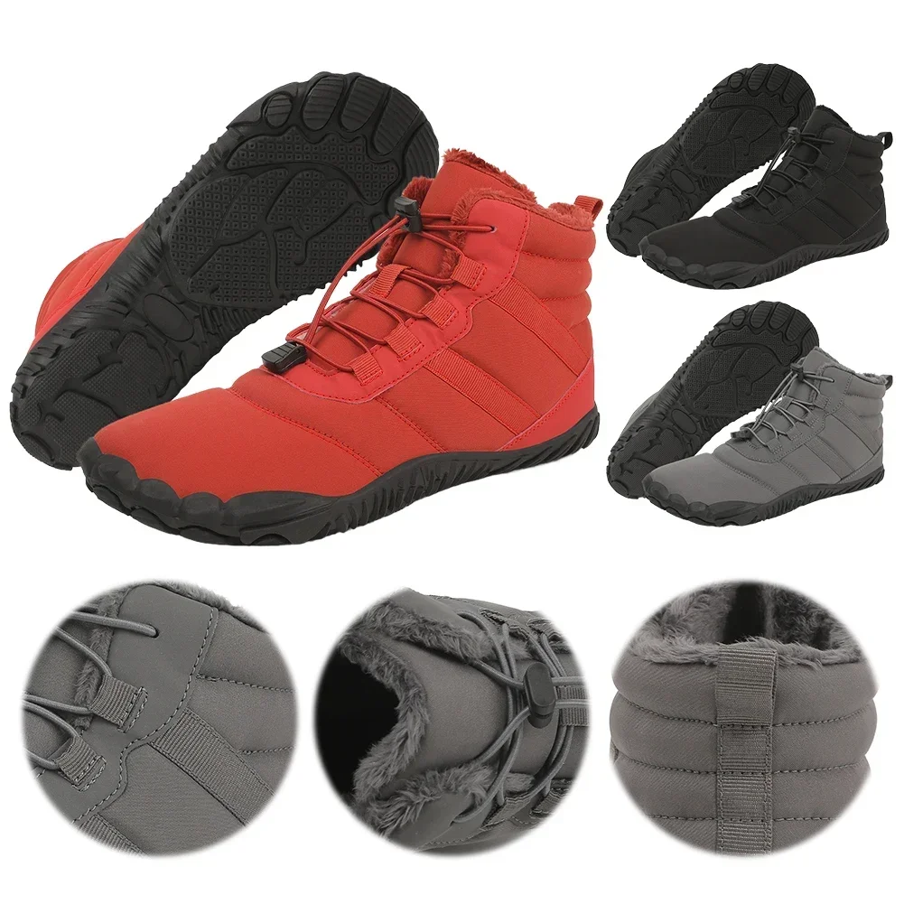 أحذية الثلوج الشتوية عدم الانزلاق حذاء ارتحال مقاوم للماء المشي أحذية رياضية سميكة أحذية بيرفوت عادية للسفر تسلق المشي لمسافات طويلة