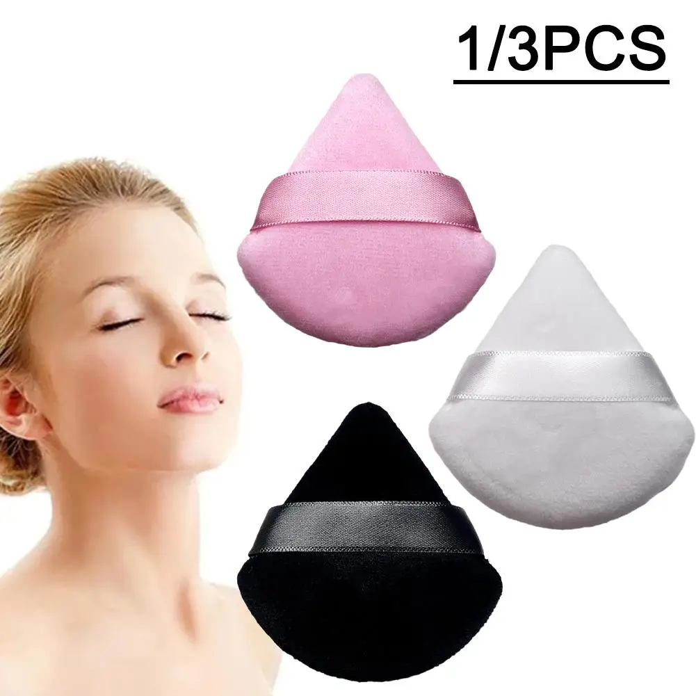 3 pz/vendita triangolo velluto piumino da cipria Make Up spugne per viso occhi contorno ombra sigillo fondotinta cosmetico strumento di trucco