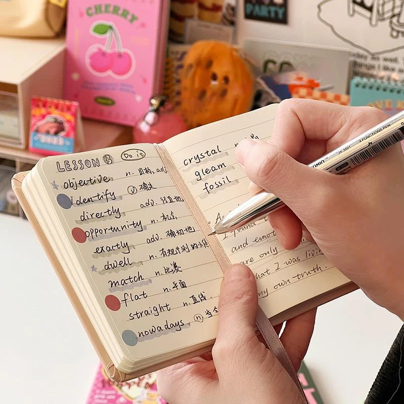 Mini Portable Notebook Student Pocket Word Book Thickened Notepad School Office Supplies Hand Account Diary Vintage Stationery