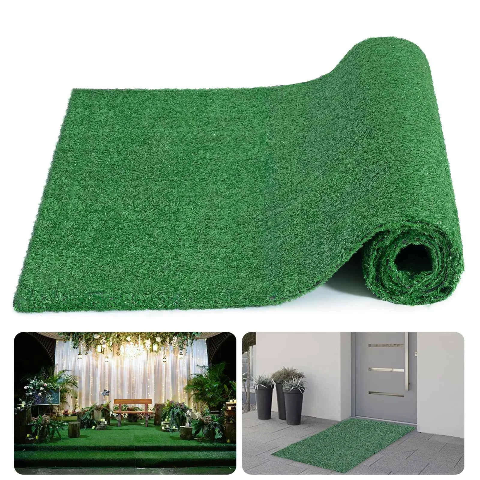 200-400cm Artificial Grassland Simulation Moss Lawn Turf Fake Green Grass Mat Carpet DIY Micro Landscape Home Floor Decor