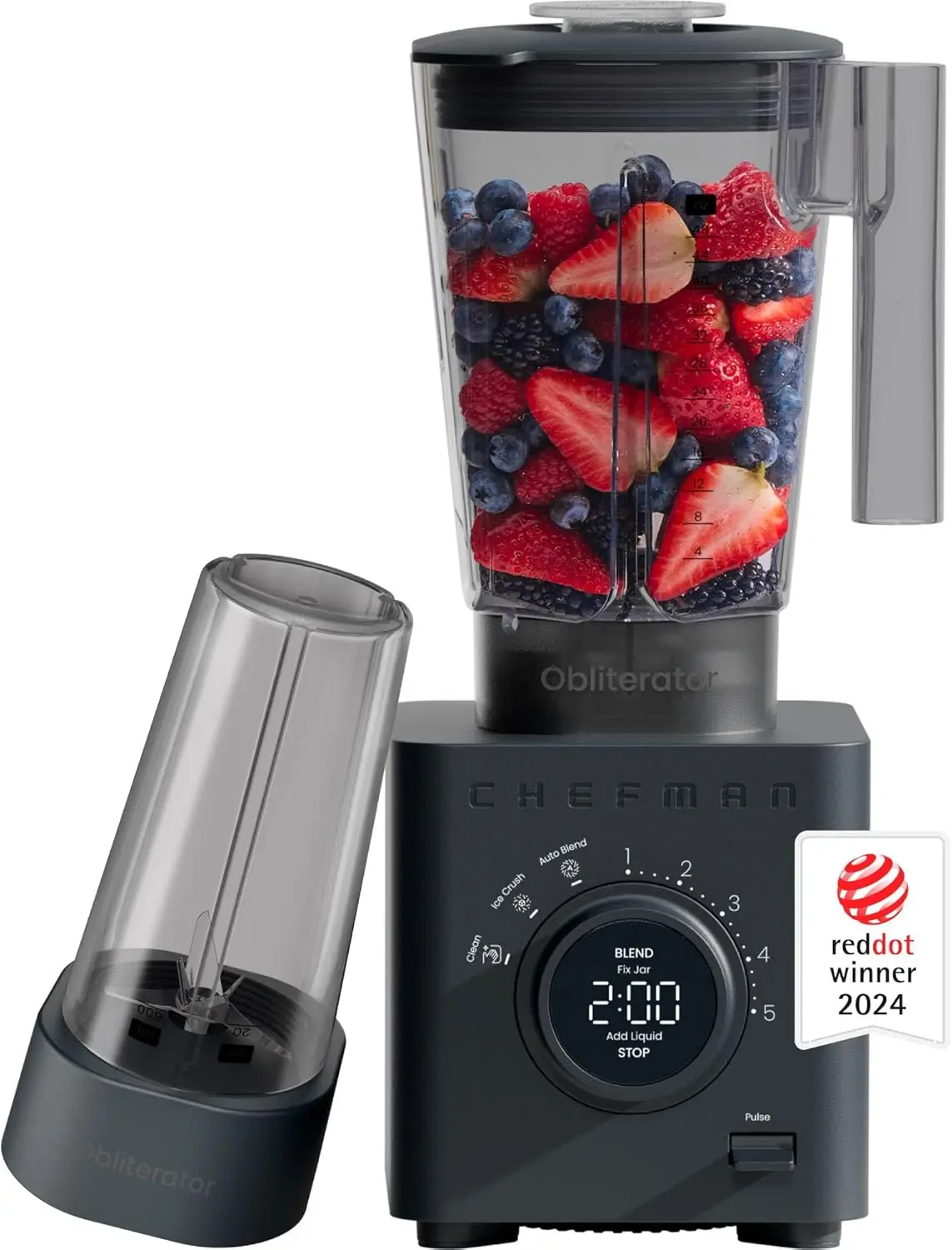 

48 oz Countertop Blender with 1380W Motor for Smoothies, Ice Crushing, Stainless Steel Blade, Auto Blend Function and Travel Jar