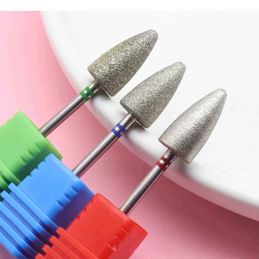 8mm Big Diamond Nail Drill Bit Rotary Burr stainless steel Foot Rasp Cuticle Cutter Pedicure Tool Accessories Mill Manicure feet
