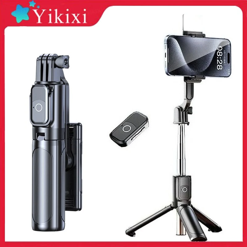 Wireless Extendable Selfie Stick with Bluetooth Remote Foldable Tripod Stand Phone Holder for iPhone Samsung Mobile Photography