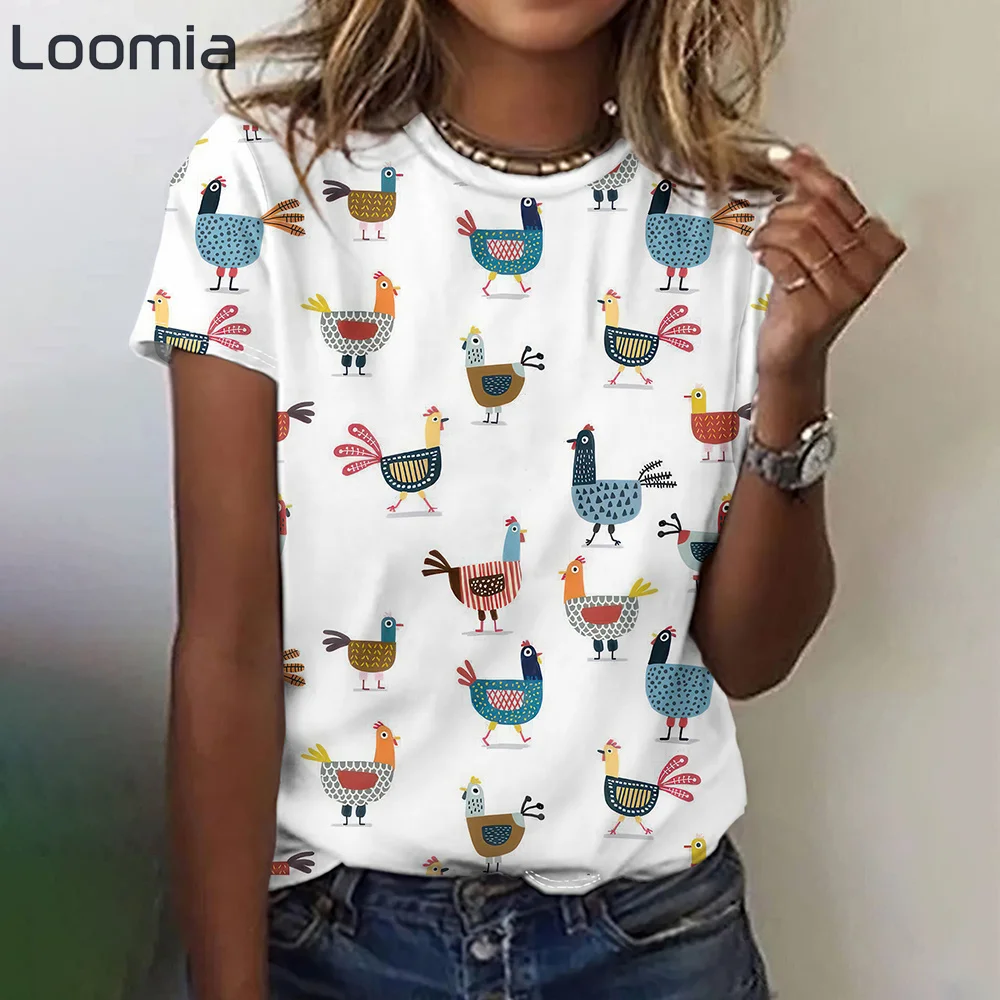 

Animal Graphic T Shirts Woman Clothing Summer O-Neck Woman Clothes Korean Reviews Many Clothes Cute Female Clothing Fashion Tops