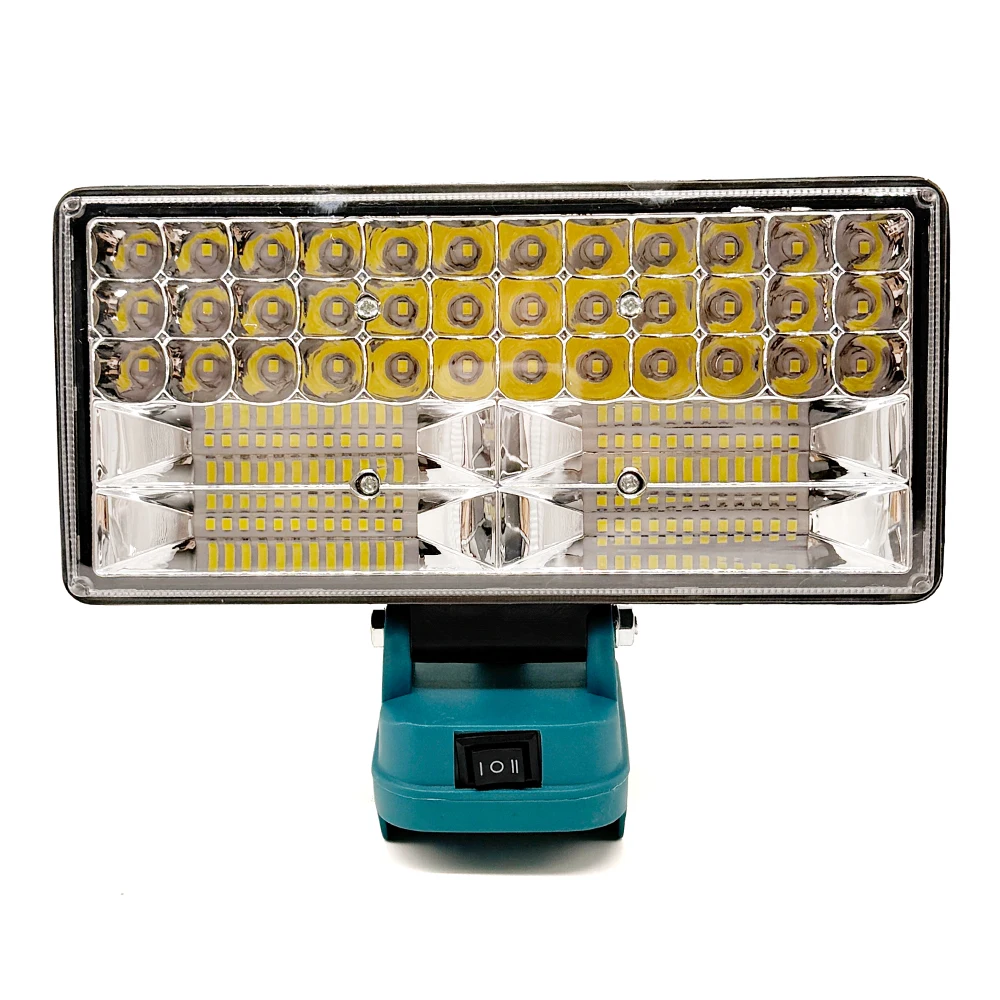Kabellose LED-Arbeitsleuchte für Makita 18V Li-Ionen-Akku Flutlicht mit 2 USB-Anschlüssen Tragbare LED-Taschenlampe für Bauarbeiten – Detail 2