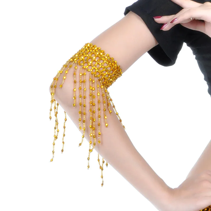 

Hanging Beard Bracelet Belly dance Costume Bead Hand Jewelry Handmade Beads Tassel Stage Performance Dance Accessories Show Prop