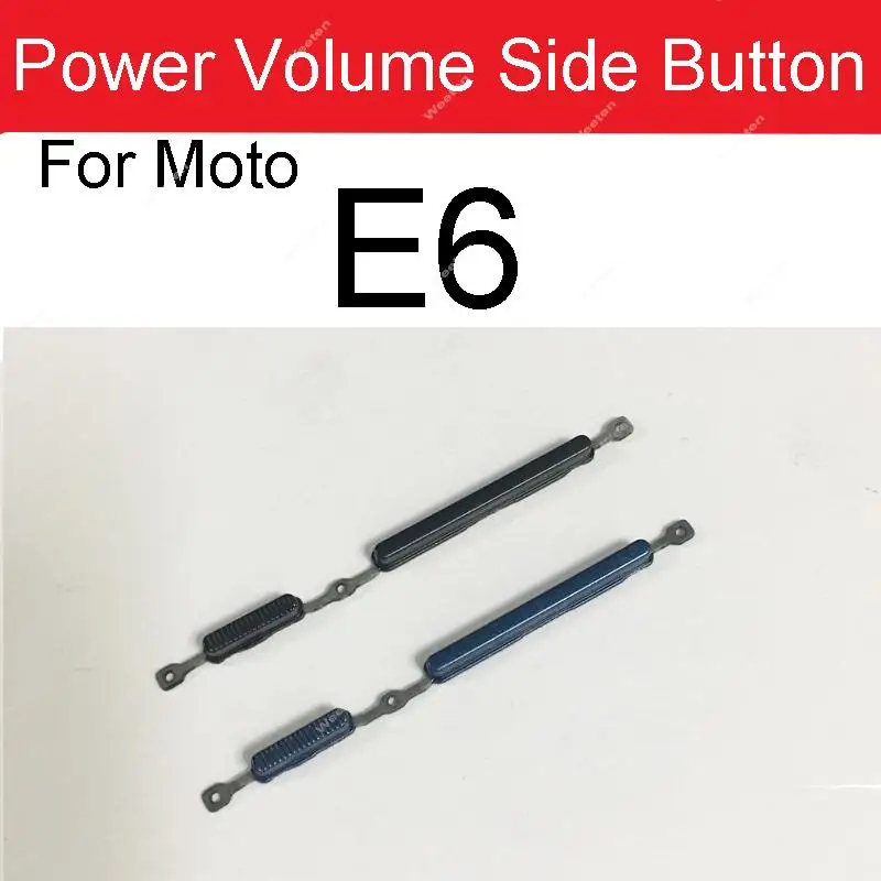 Power Volume Side Button Key For Motorola Moto E7 E6 E6i E6s E6 Plus E 2020 E7 Power On Off Power Key Button Replacement Parts