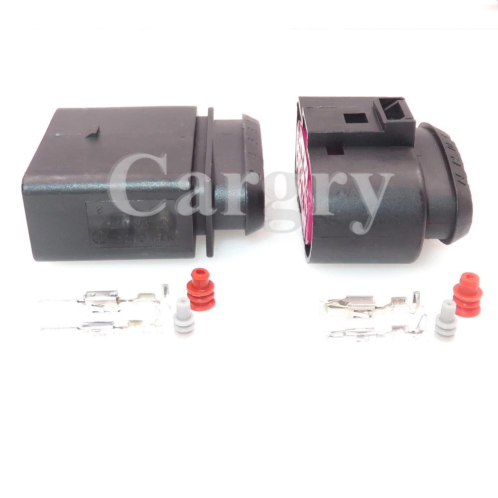1 Set 14P 1J0973837 AC Assembly Auto Male Female Docking Waterproof Socket For Audi VW Car LED Headlights Hybrid Plug 1J0973737