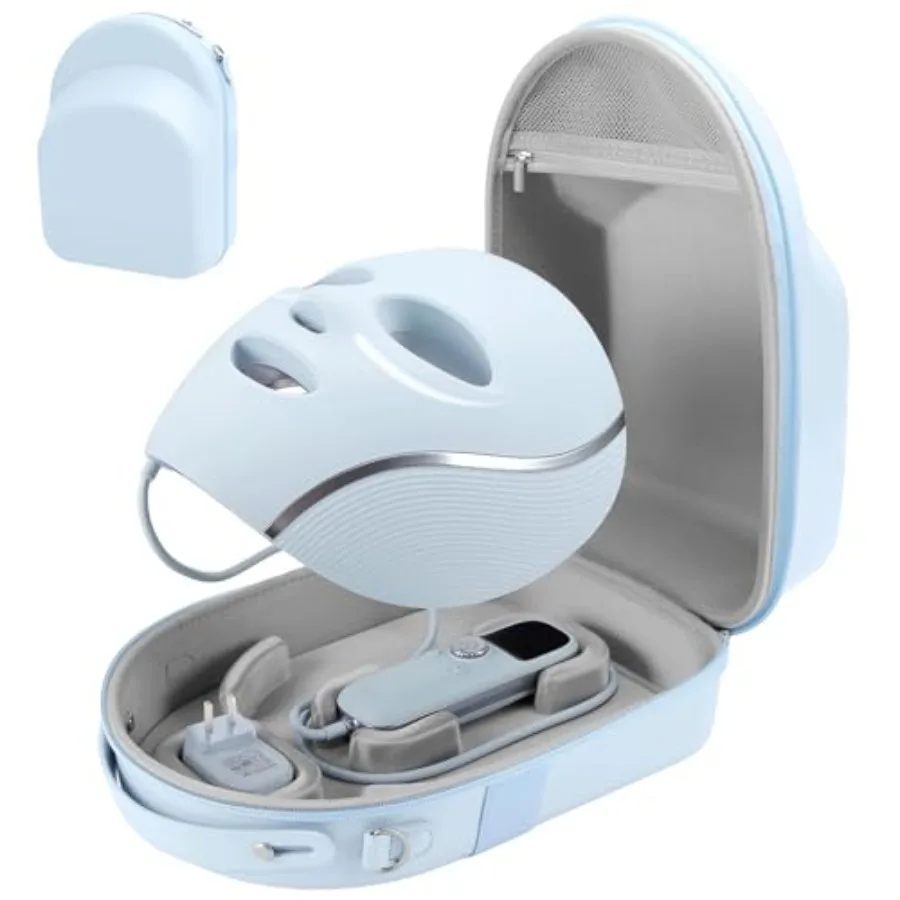

Face Mask Case Compatible with Shark CryoGlow LED Face Mask Detachable Molded Fixed Grooves and Shock-Absorbing EVA Lining Hard