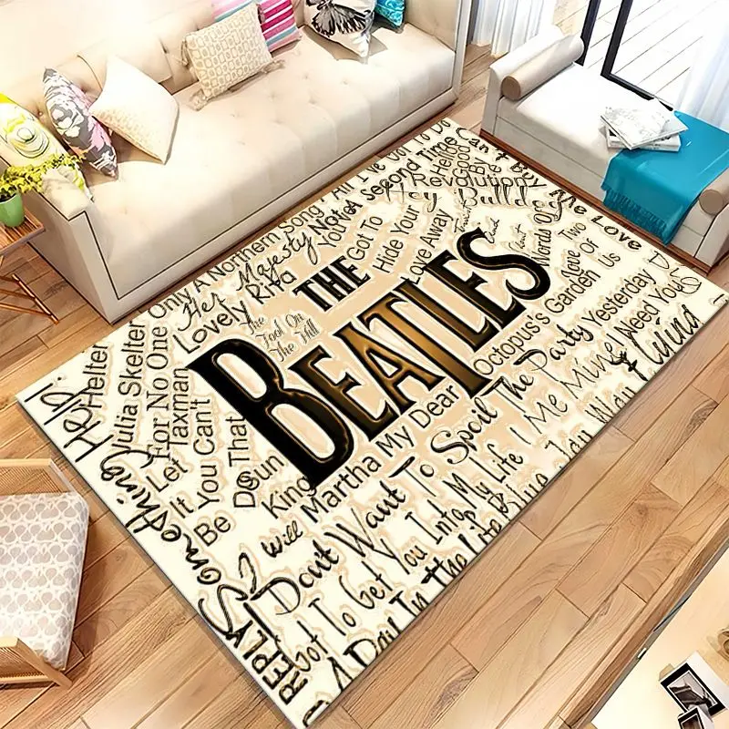 Fab Four The B-Beatles Abbey Road Rock Band Soft Non-Slip Large Area Rug for Living Room,Bedroom Carpet Mat for Sofa,Home Decor