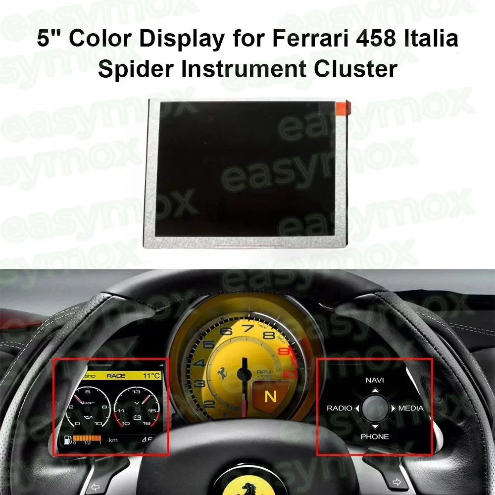 

LCD Display For Ferrari Instrument Cluster Dashboard Screen Repairment