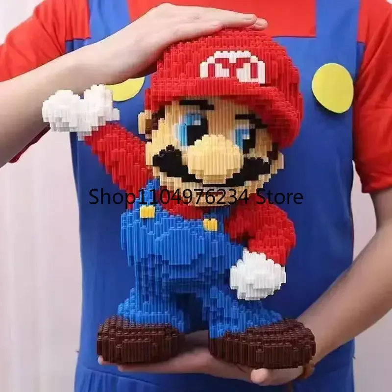 لعبة تجميع ألغاز سوبر ماريو الكبيرة ثلاثية الأبعاد هدية عيد ميلاد للأطفال لتزيين سطح المكتب