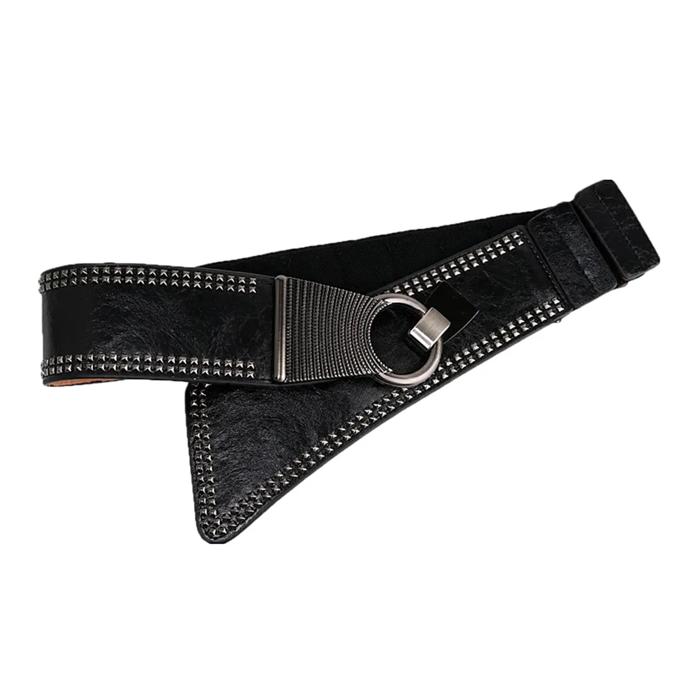 

1pc Wide Belt Pu Stretch Waistband For Women Wide Waist Band Fashion Dress Skirt Coat Girdle Punk Style Waist Belt