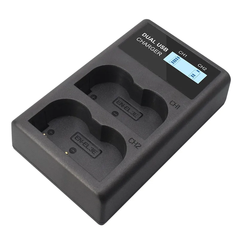 Camera Battery Charger EN-EL3E LCD Digital Charger for Nikon D50 D70 D70S D90 D80 D100 D200 D300 D300S Digital Charger Kit