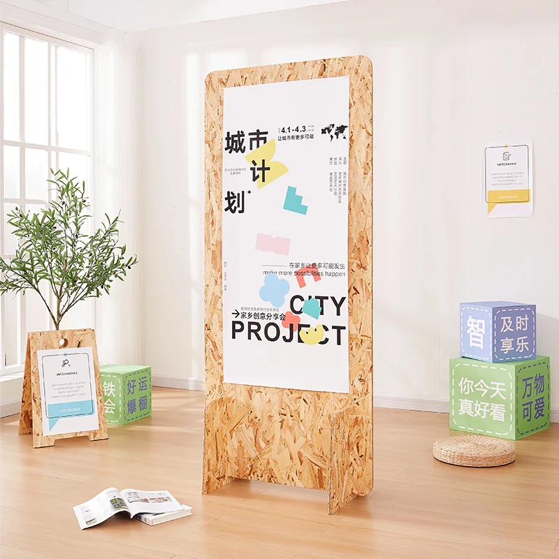 Display board Display rack Floor-to-ceiling Osong board Advertising vertical rack Door type Liping Promotional activities Recrui