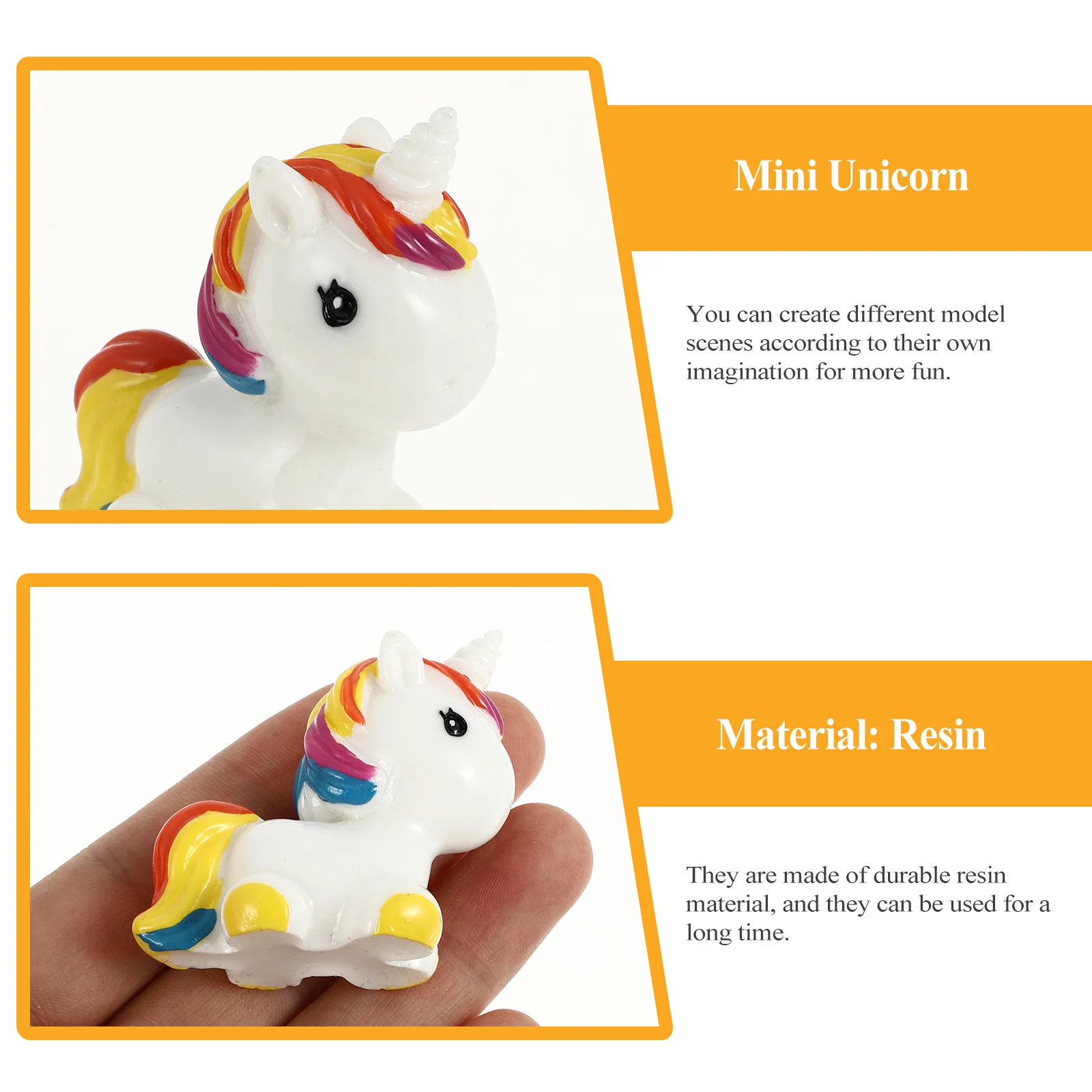 

4pcs Colored Unicorn Mini Figurines Resin Animal Garden Ornaments Cartoon Statue Tiny Unicorns Decorative Tabletop Succulents