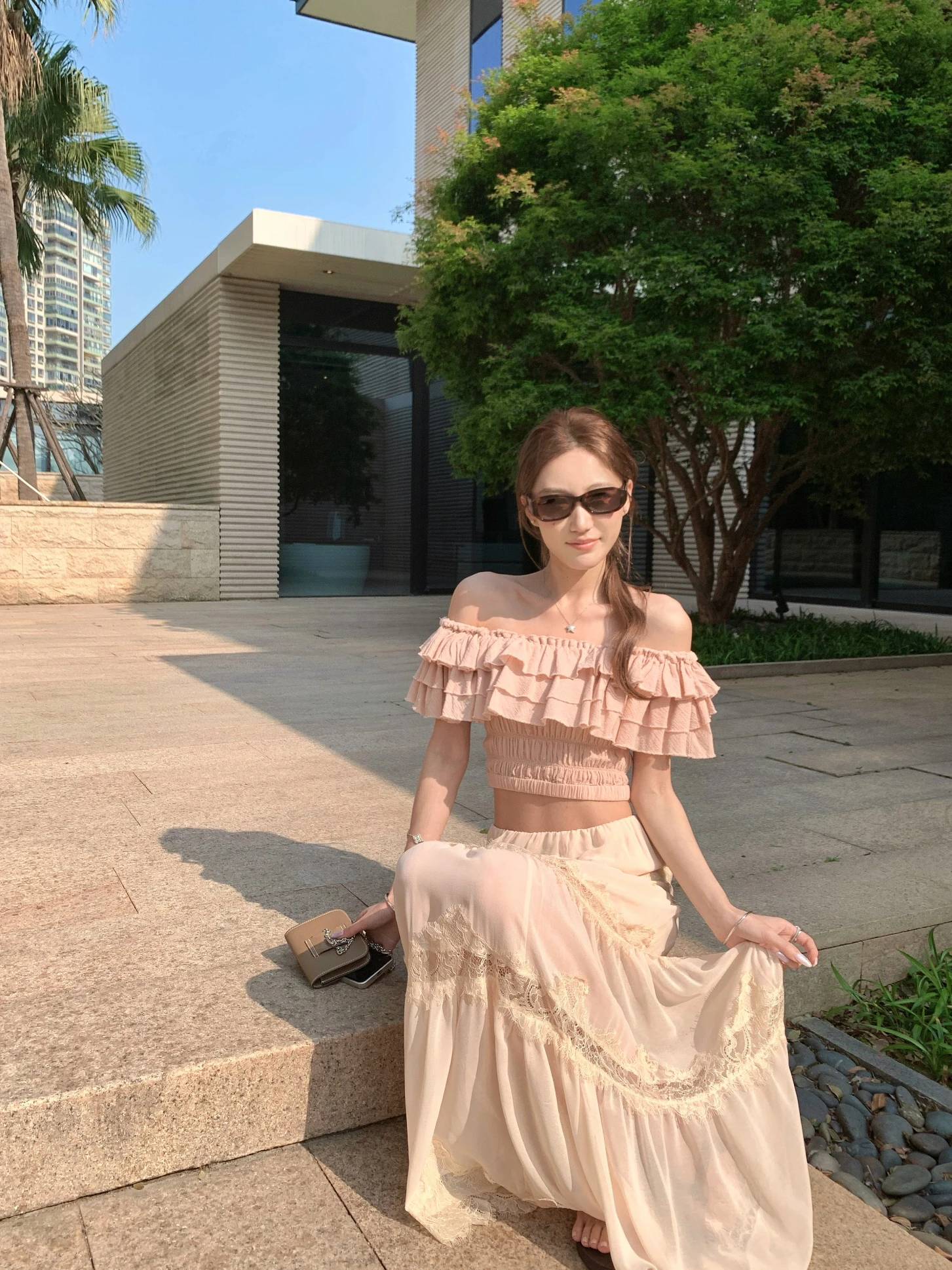 

Женский хлопковый ромпер в романтическом стиле, укороченный, с открытыми плечами, без рукавов, облегающий, дышащий, мягкий, удобный, на каждый день