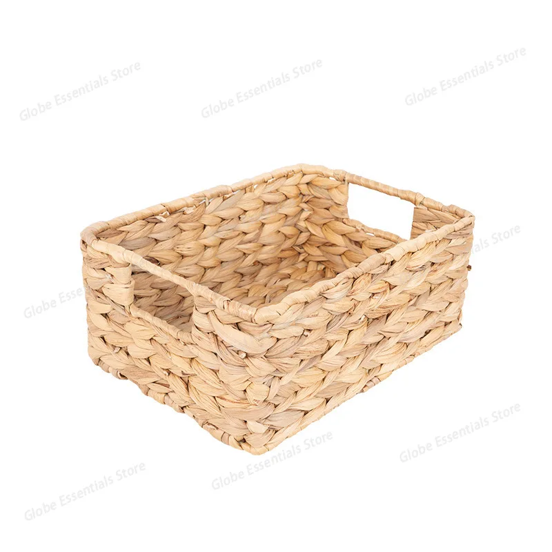 

New-Style Water Hyacinth Desktop Storage Basket Handwoven Home Sundries Organizer Nordic style