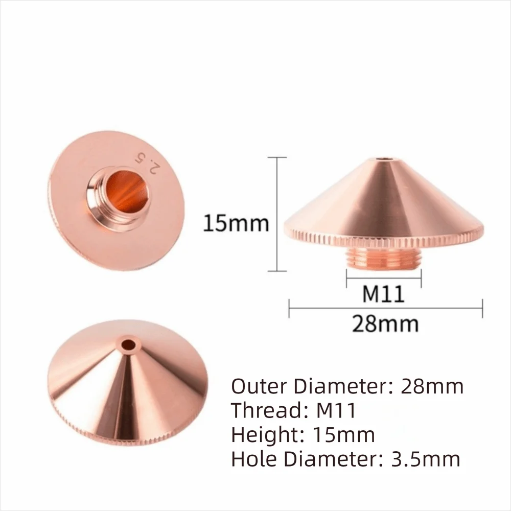 Durable Booster Laser Nozzle D28 M11 Single Layer Fiber Laser Cutting Nozzles High Power High Speed Fiber Cutting Head