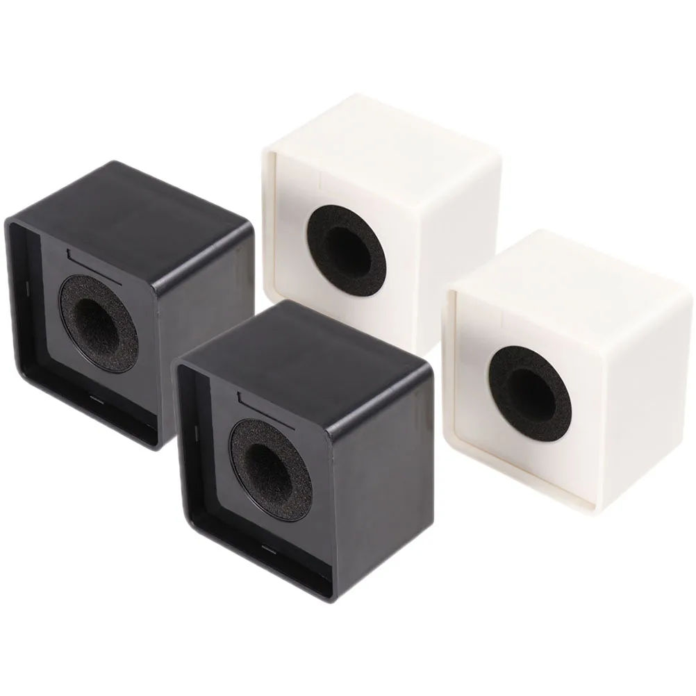

4pcs Mic Station Logo Square Stand For Radio Broadcasting Studio Microphone Protector Reporters Creative Abs Marks Studio