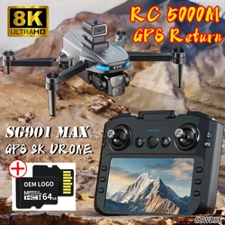 NEW SG901 MAX GPS 4.5-inch Large Screen Remote Control Drone With Obstacle Avoidance Brushless Foldable Quadcopter Dron Toy