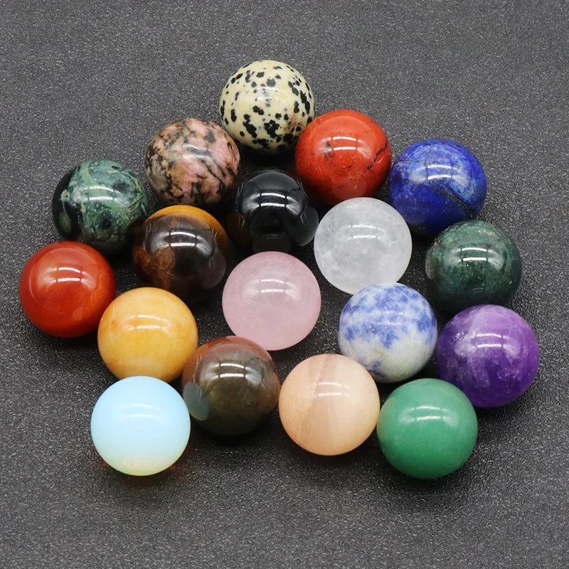 20Mm Natural Stone Crystal Agate Ball Gift Home Decor Raw Minerals Quartz Sphere Ball Fish Tank Ornaments