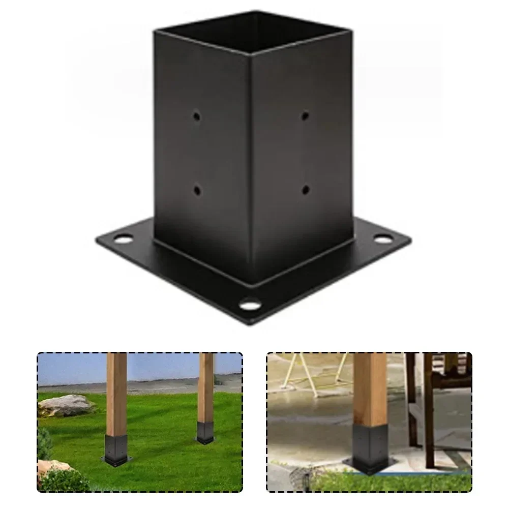 10*10*15 Square Fence Pole Flange Base Floor Flange Mounting Bracket Shelter Wall Mounted Column Anchor Post Base Brackets