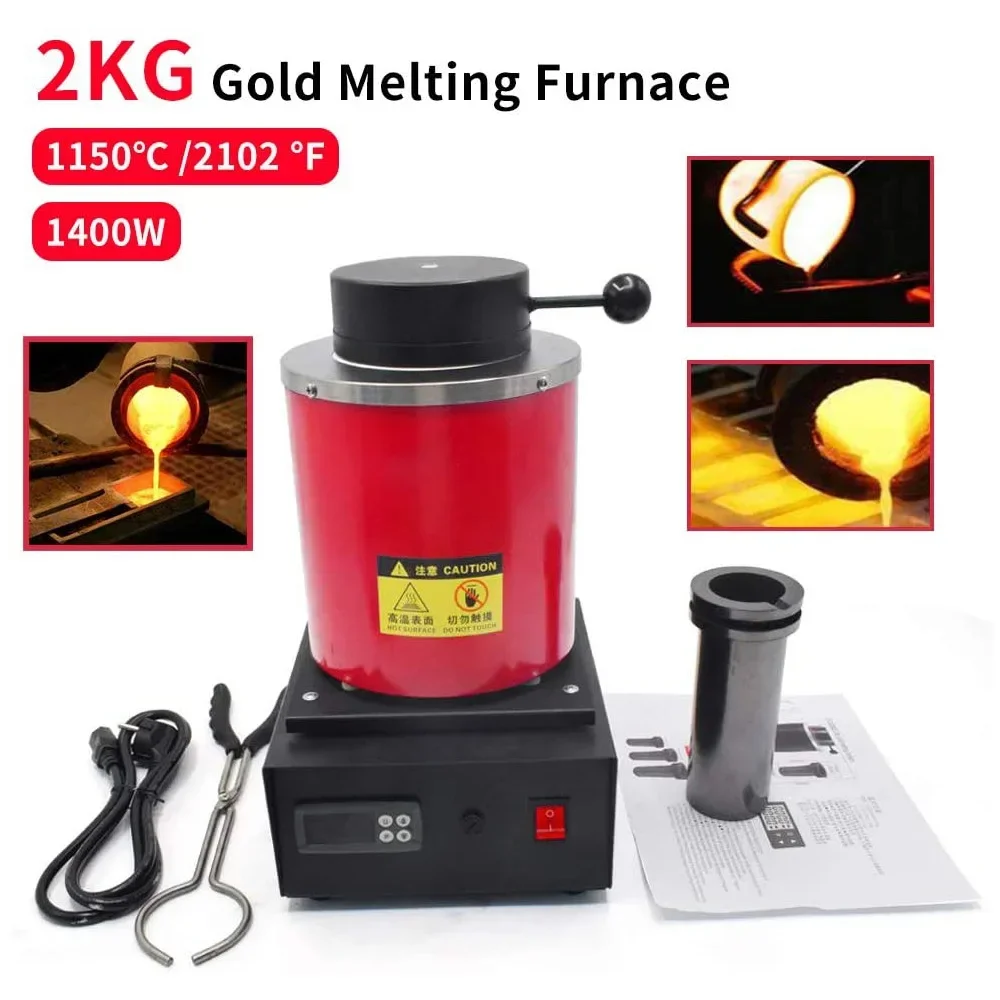 

Малая бытовая плавильная печь 2 кг для плавки золота, инструменты для ювелирных изделий из золота и серебра