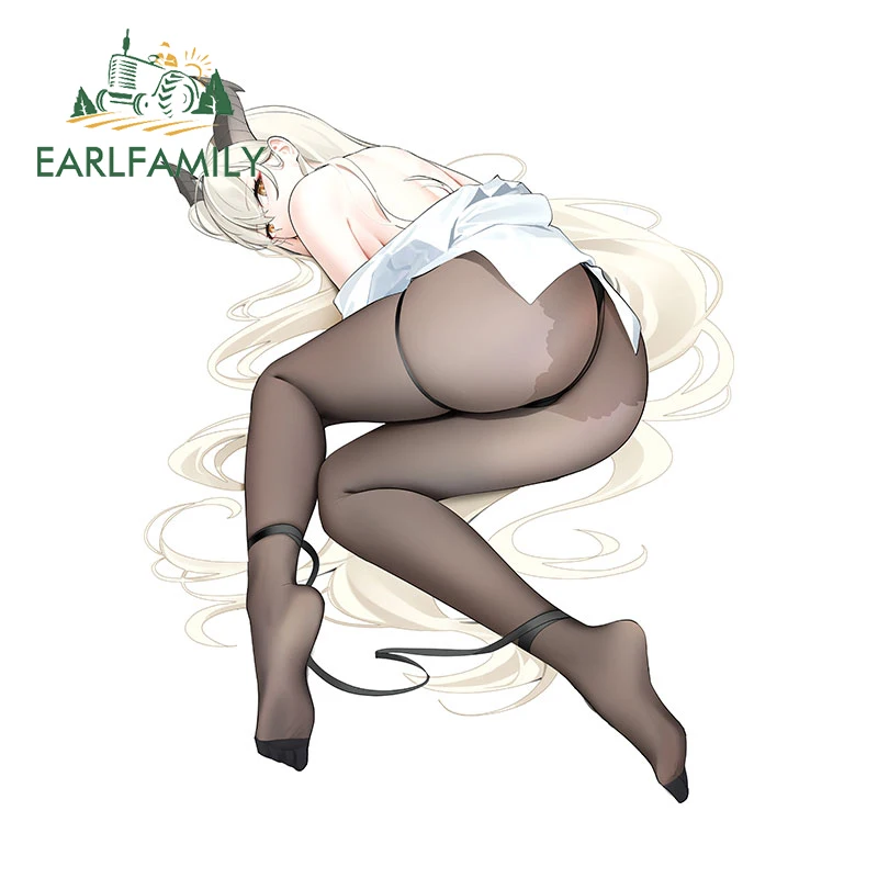 

EARLFAMILY 13 см X 10,5 см для сексуальных светлых аниме девушек черные чулки автомобильные наклейки водонепроницаемые креативные наклейки на окклюзию царапины