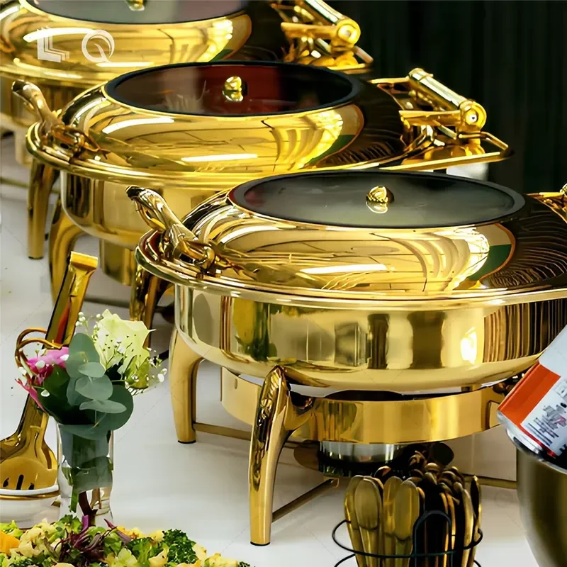 Catering Kitchenware Set Hot Pot Chafer Dishes Buffet Set Chafing Dishes Buffet Stove Food Buffet Display Warmer
