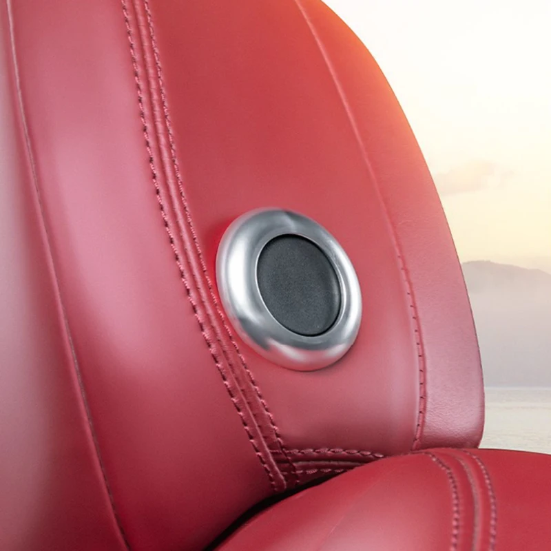 Car Seat Headrest Adjustment Button Decoration Ring For Porsche Cayenne Macan Interior Styling Modification Accessories