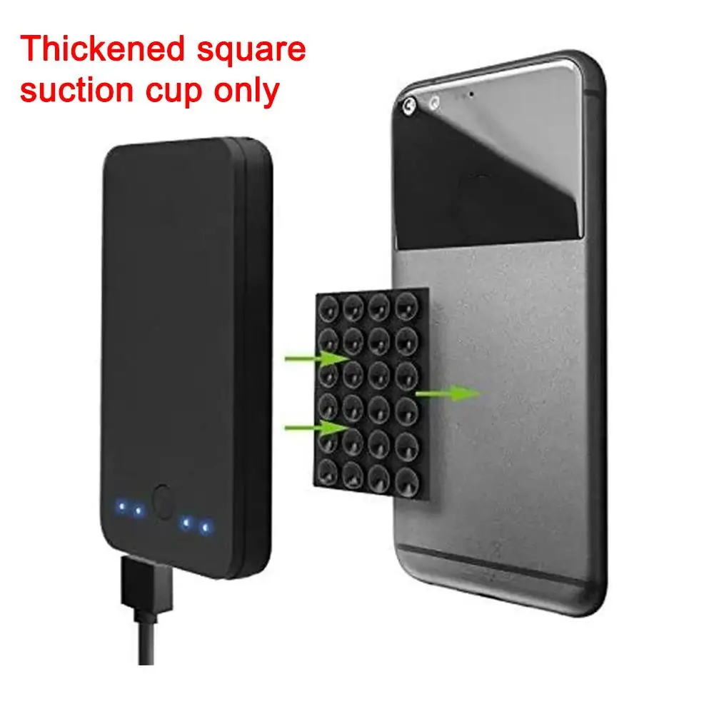 Verdikte Siliconen Zuignap 24 Vierkante Zuignappen Mobiele Telefoon Tablet Bagage Zuignap Universele Oplader Lederen Case