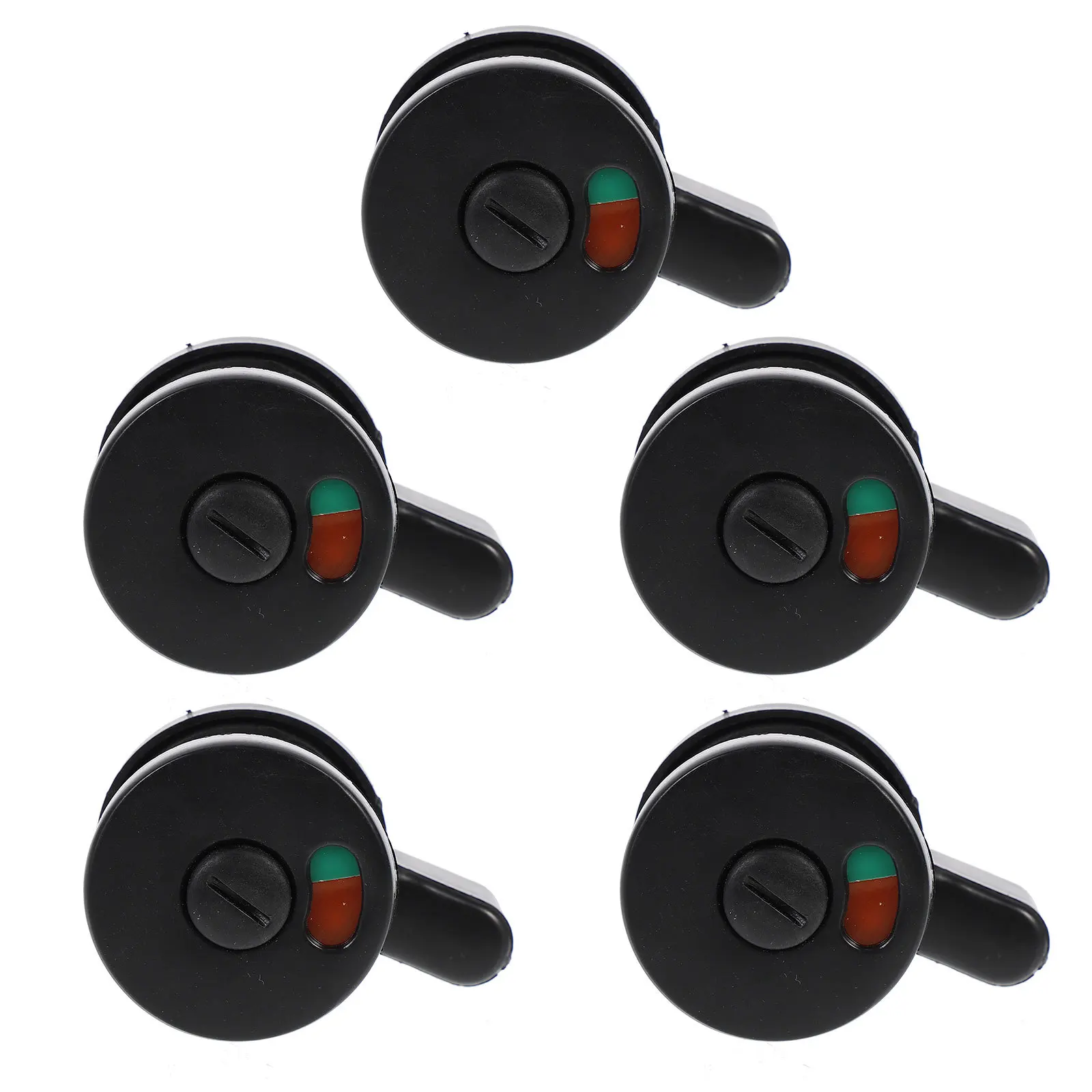 

5Pcs Public Toilet Privacy Indicator Lock Rotatable Handle Open Closed Door Lock for Single Stall Partition Bathroom Supplies