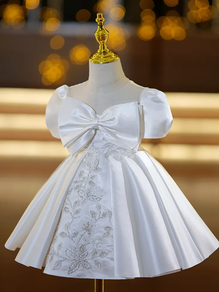 New Girls Birthday Baptism Princess Ball Gown Children Host Piano Performance Dress y1806