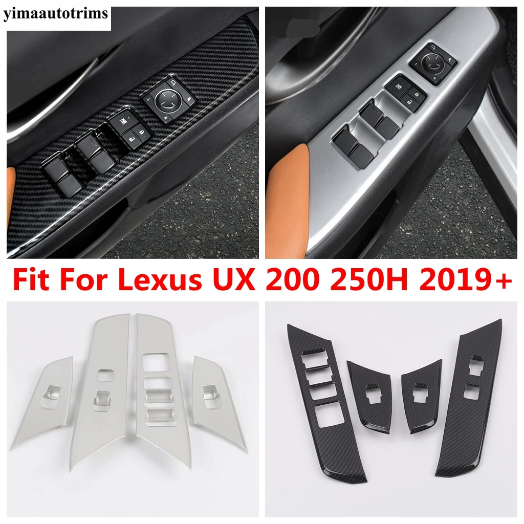 

For Lexus UX 200 250H 2019 - 2024 Armrest Door Handle Window Lift Button Decor Cover Trim ABS Matte / Carbon Fiber Accessories