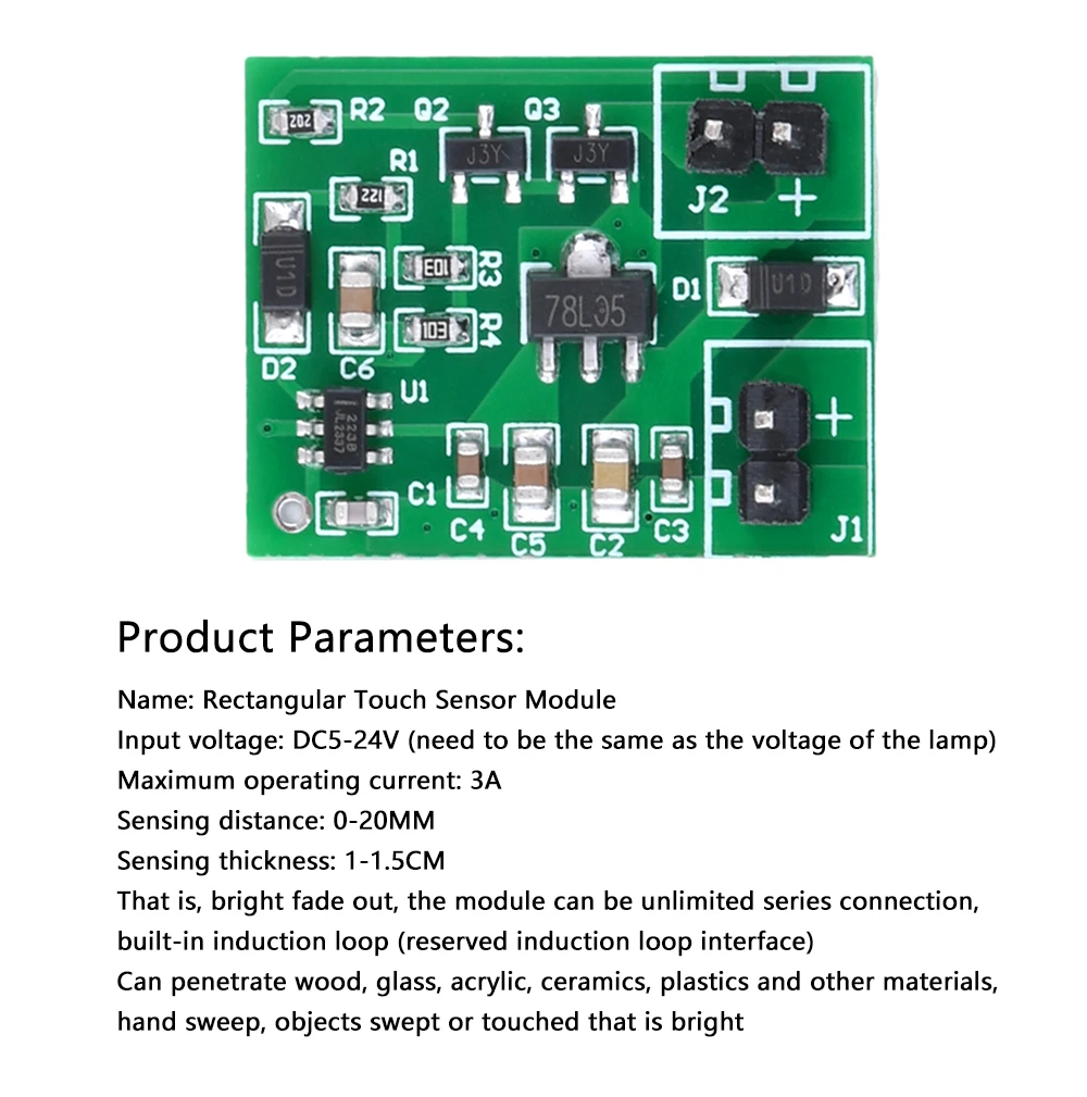 DC 11.5-12.5V Touch Sensing Water Table Luminous Wooden Table Technology Driver Module Light with Touch Sensing Table Luminous