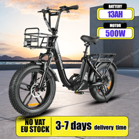 Ebike 500W Powerful Motor13AH Battery Electric Bike Adult Snow Mountain 20 Inch Folding Fat Tire  for Man Women Electric Bicycle