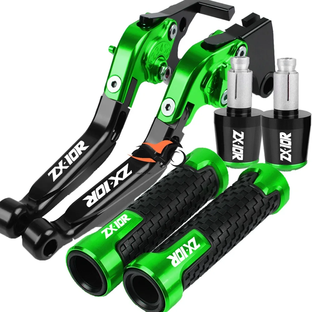 

For KAWASAKI ZX10R ZX10 R ZX 10R 2004-2005 Motorcycle Accessories Adjustable Brake Clutch Levers Handlebar Handle Hand grips end