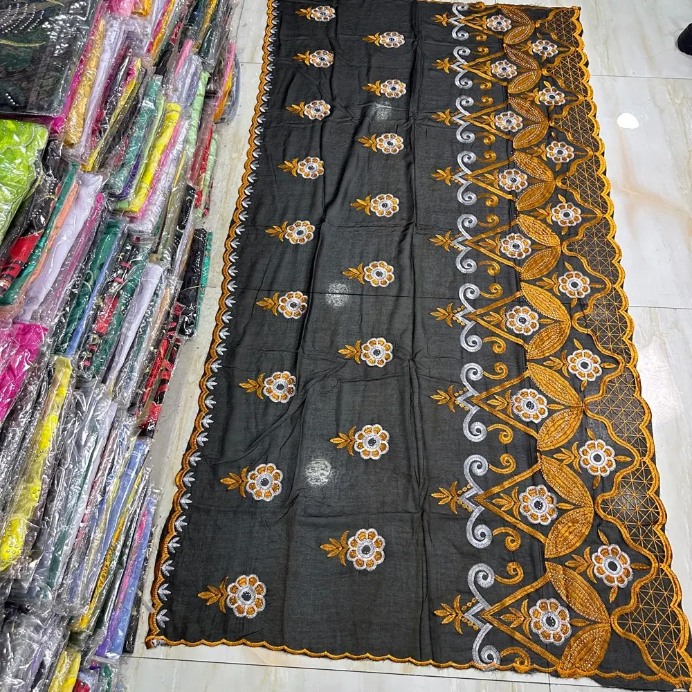 

African Cotton Ethnic Scarves Colorful Crinkled Jersey Floral Lace 2mx1m Wholesale Muslims Hijab Scarfs Shawls Plain Design