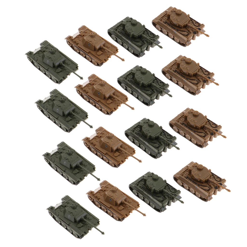 

Коллекционный Panzerkampfwagen VI Ausf. Модель танка E Tiger I+V Panther, 16 предметов