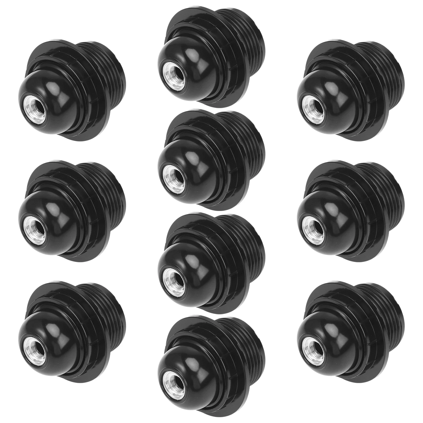 

10Pcs Round Light Bulb Lamp Holders Compact Design Screw Terminal Base for E26 LED Bulb Installation Light Socket Replacement