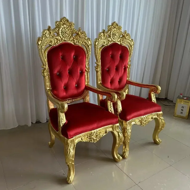 Manufacturer wholesale fiberglass wedding chair, high-end atmospheric hotel restaurant wedding decoration chair high back sofa c