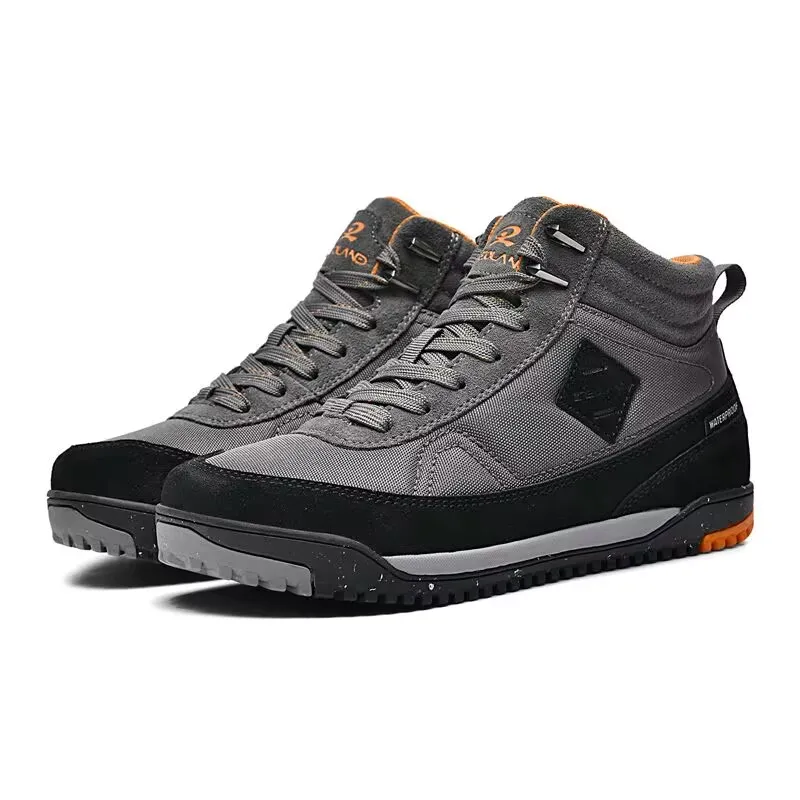 Popular Wide Last High Help Youth Outdoor Mountaineering Shoe Waterproof and Anti Slip Men's Hiking Shoe Comfortable Sports Shoe