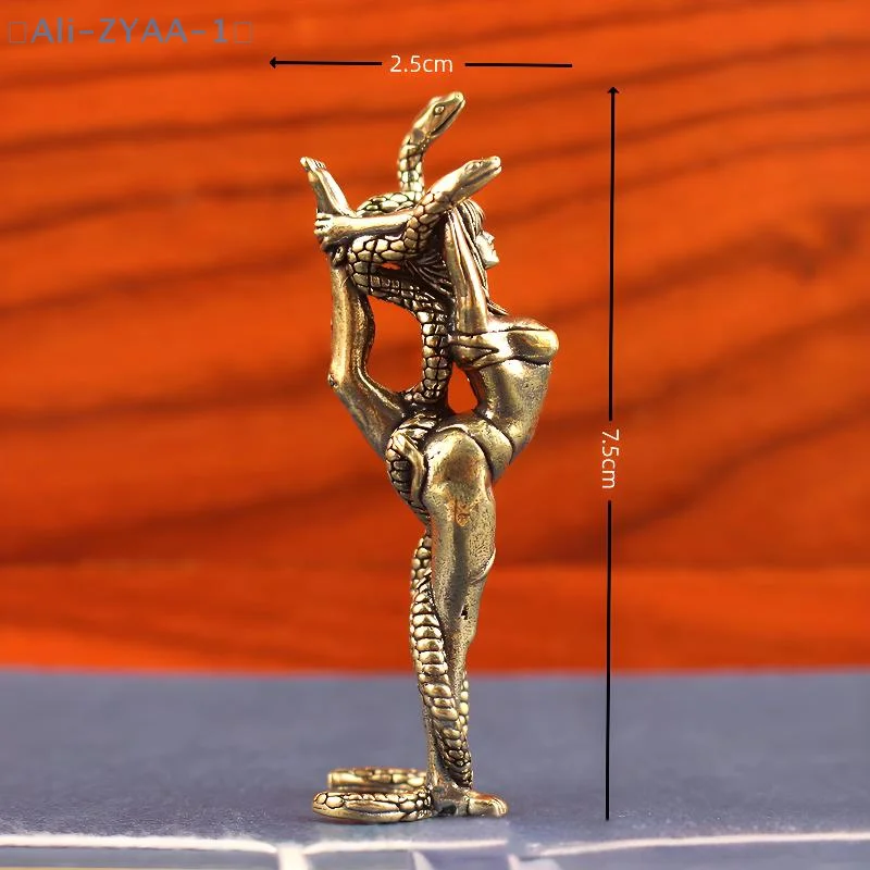 【ZYAA-1】 حلي أثاث من النحاس الصلب للنساء والأفعى مكتب غرفة المعيشة والشاي والحيوانات الأليفة مصنوعات نحاسية زخرفة منمنمة برونزية